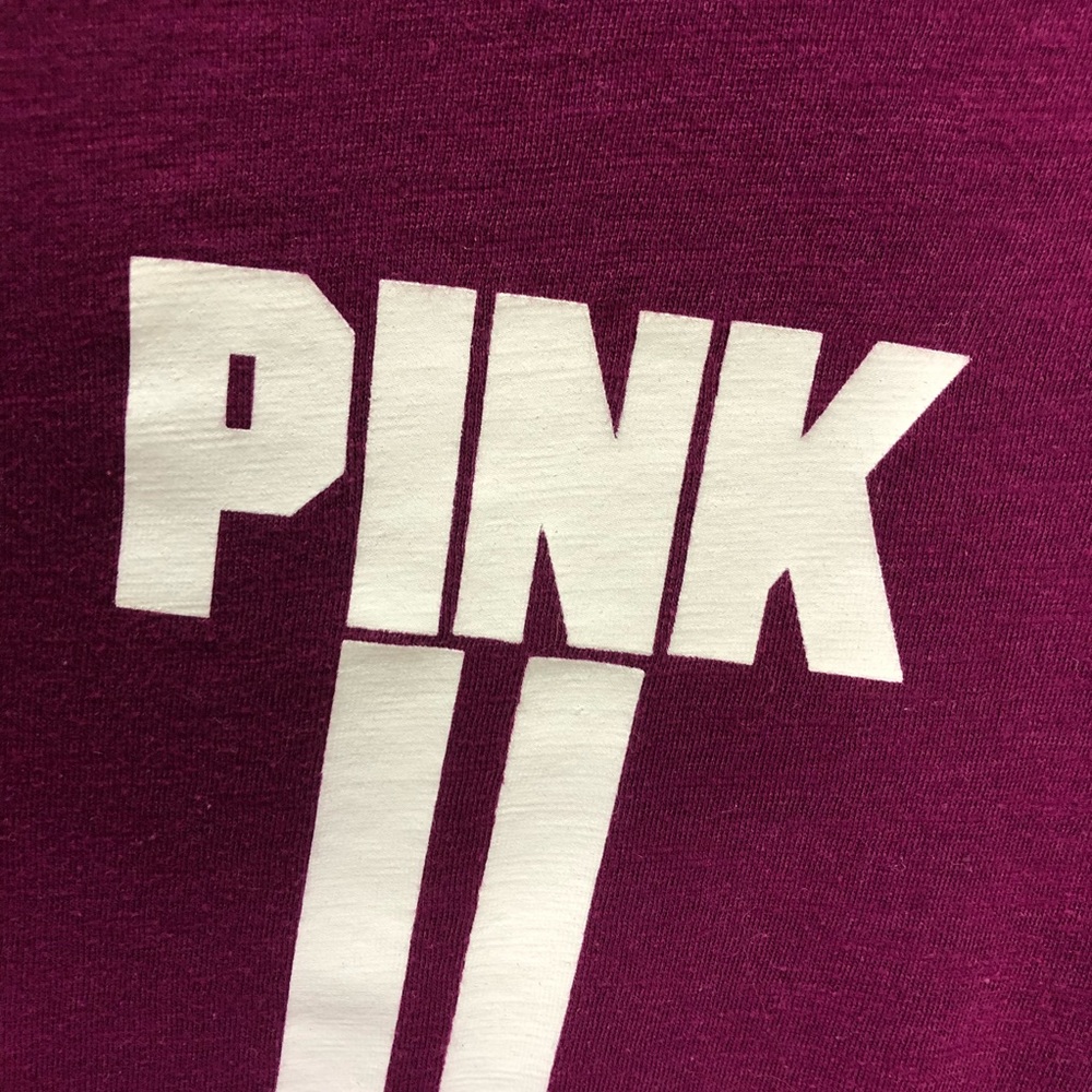 VS Pink Logo Striped Short Sleeved Tee: Purple - Picture 4 of 6